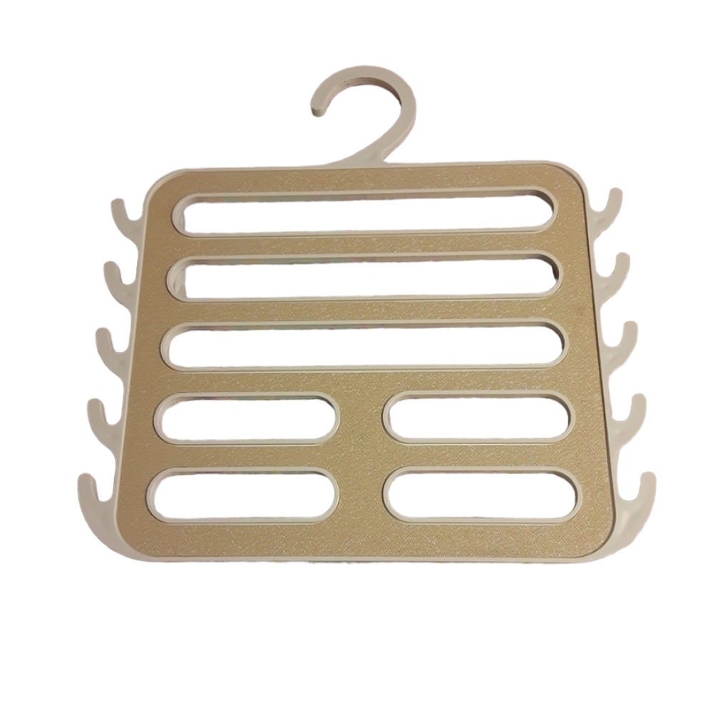 Hanger closet organizer for ties, belts, scarfs and clothing